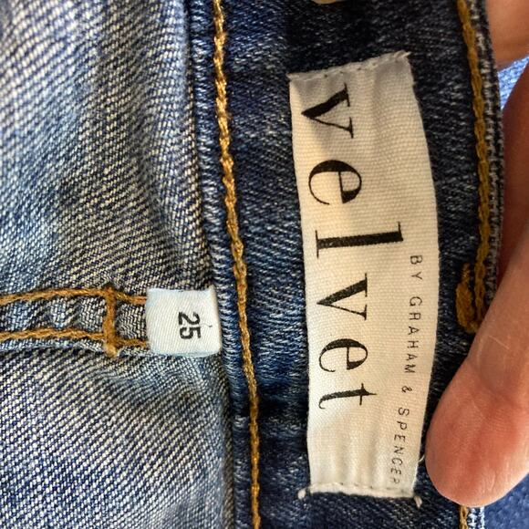 Velvet by Graham & Spencer Cropped Skinny Ankle Jeans  Size 25 - Picture 5 of 11